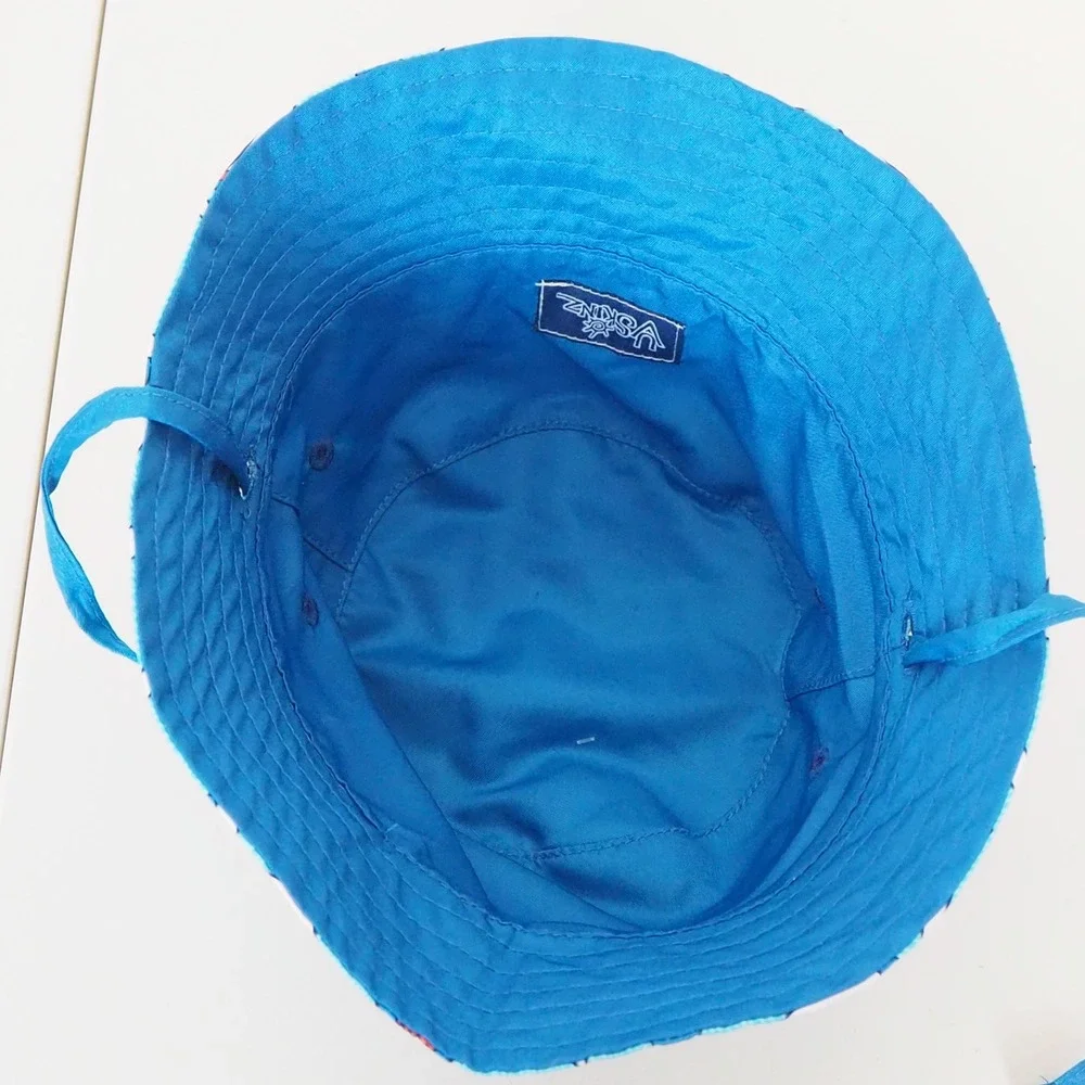 UV Skinz Bucket Hat Boys Blue Shark Print Sun Protection UPF 50+ Beach Swim Hat